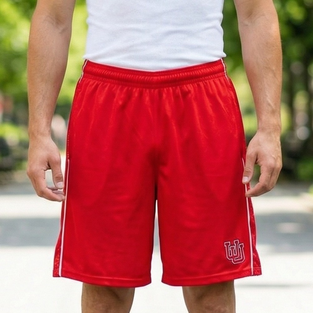 Rivalry Threads University of Utah Utes Mens Athletic Mesh Shorts Red NWT